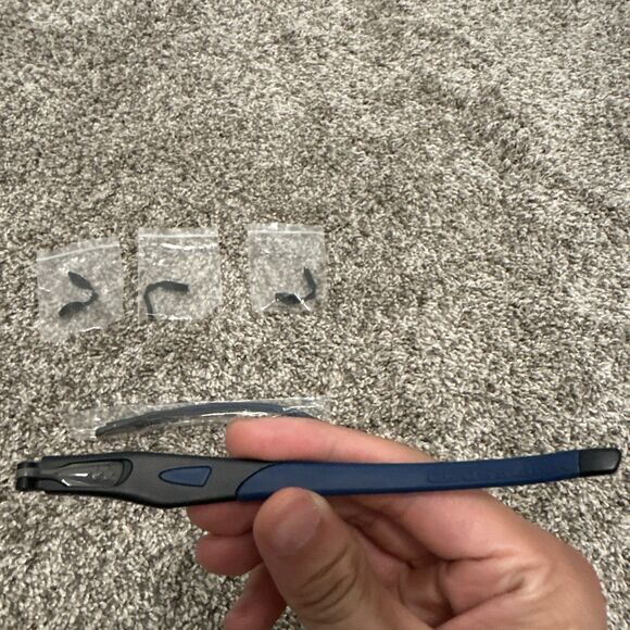 NEW Oakley Crosslink Temple Arms Satin Black/Navy Replacement w/ Extras - Picture 3 of 5